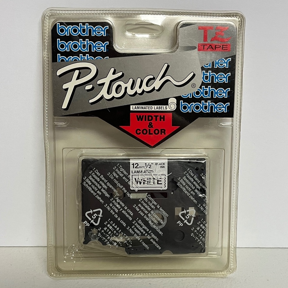 Brother TZ 231 Black Print on White Laminated Tape for P Touch Label Maker Qty 4